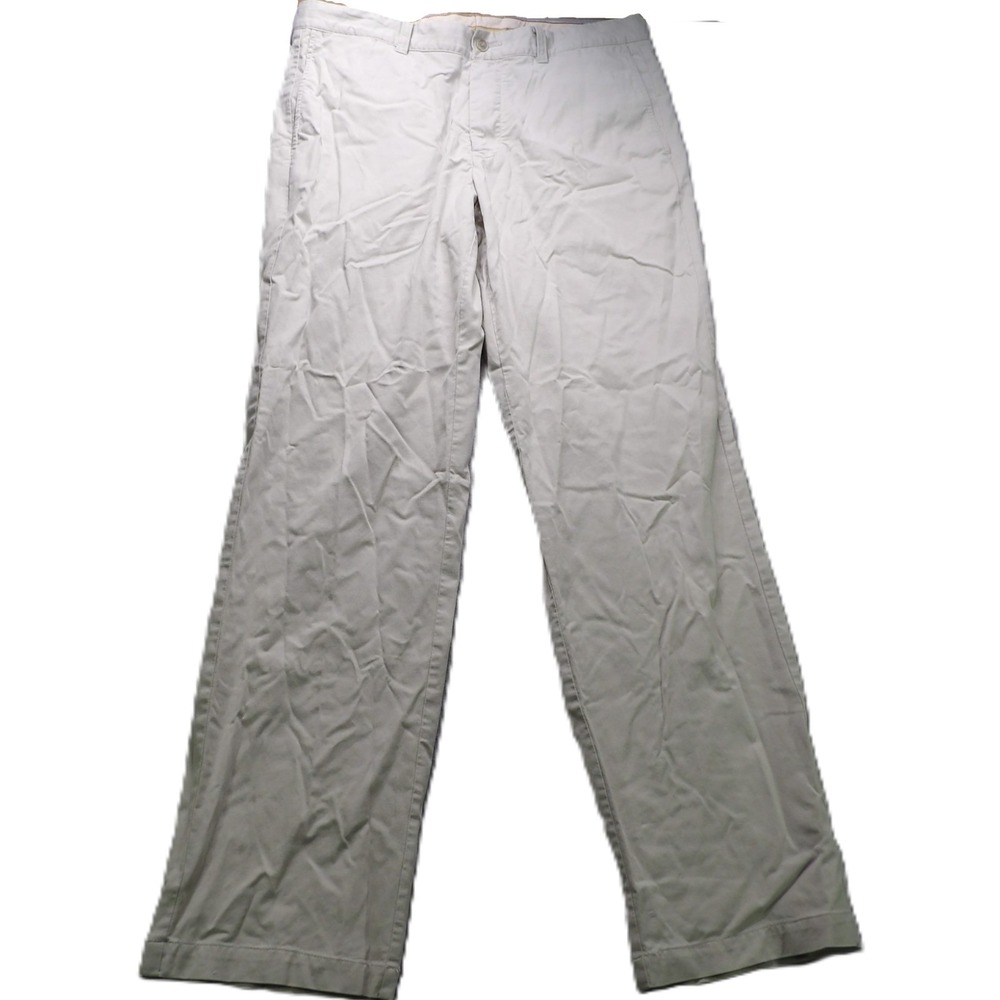 Tommy Bahama Chino Pants Stretch Cotton Tencel Men 35x34 Beige Khaki Flat Front